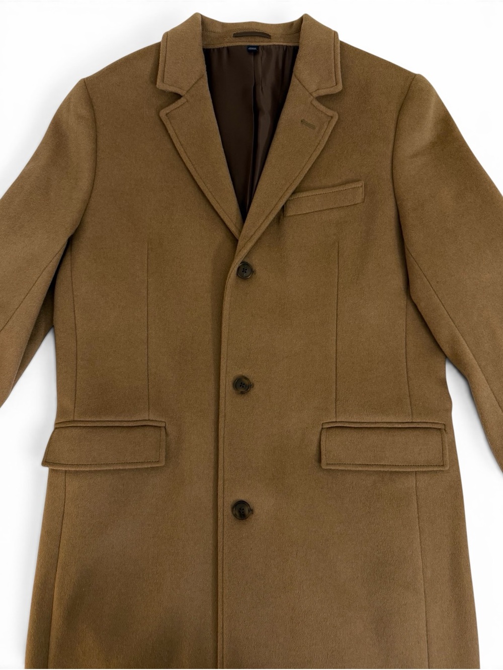 J.Crew Men’s Tailored Camel Wool Blend Overcoat Size 40R Classic Coat NWOT